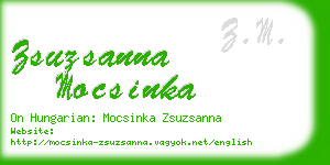 zsuzsanna mocsinka business card